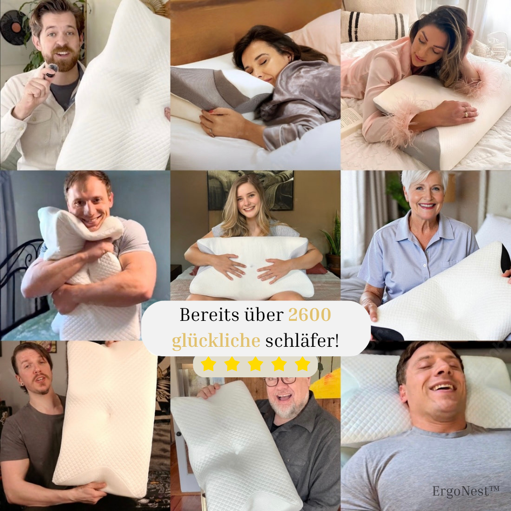 ErgoNest™ - Ergonomisches Schlafkissen.