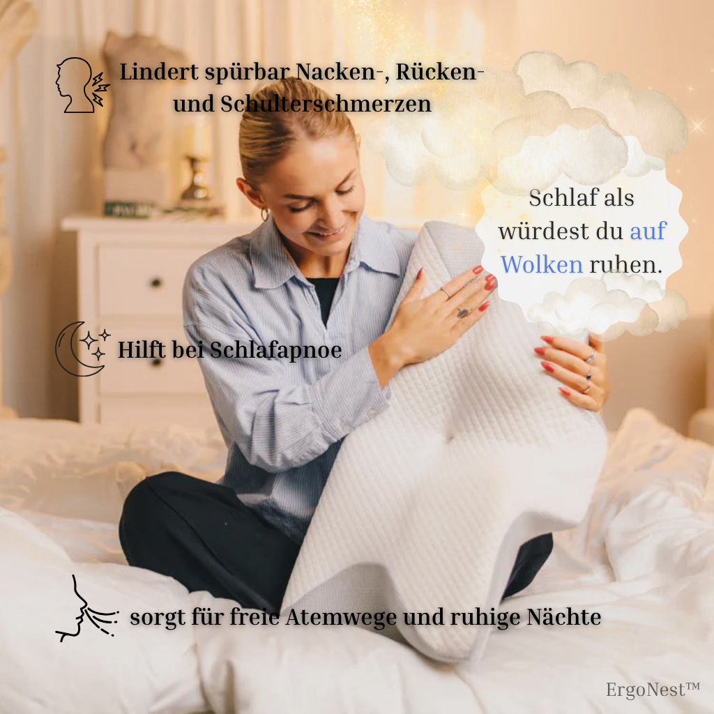 ErgoNest™ -  Ergonomisches Schlafkissen.