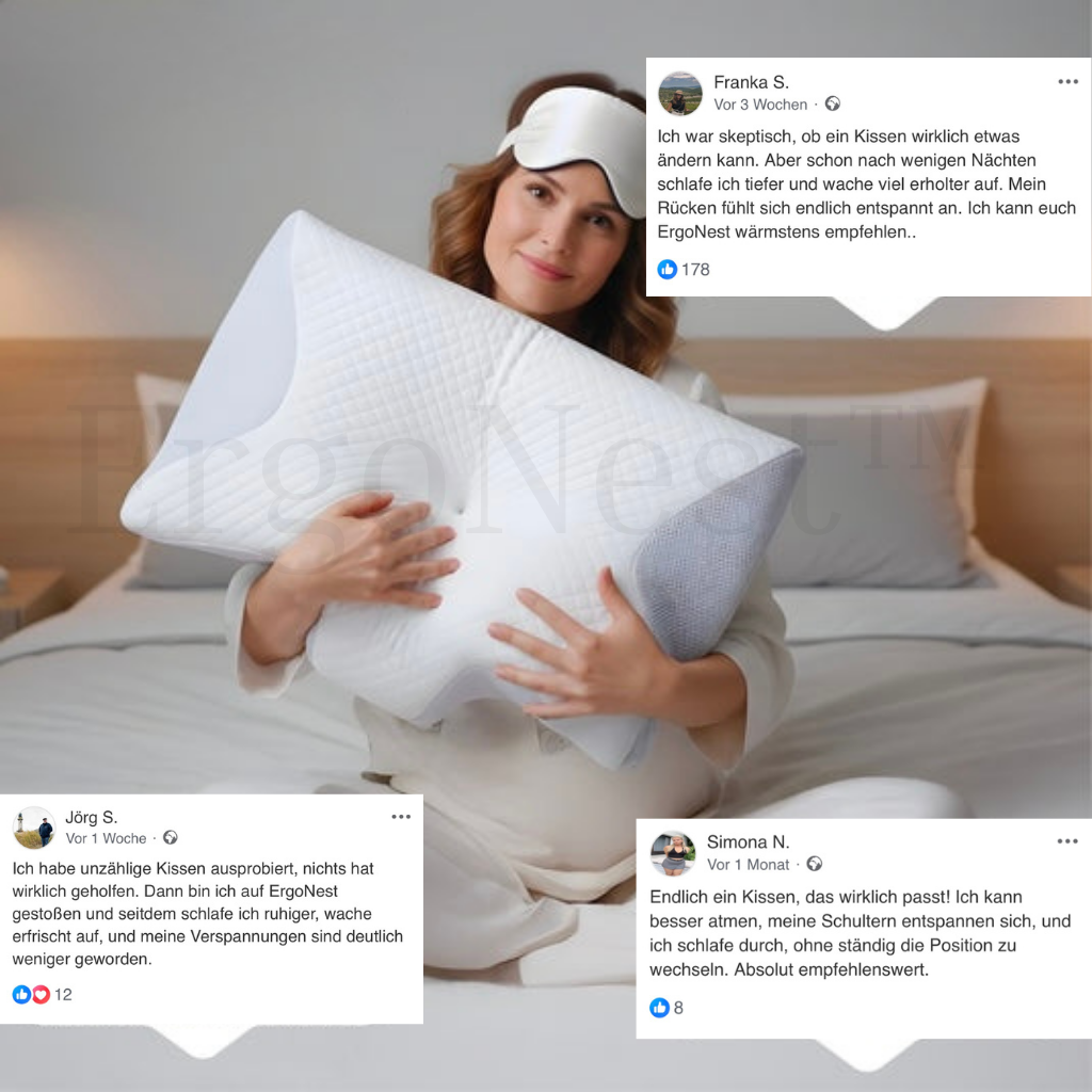 ErgoNest™ -  Ergonomisches Schlafkissen.